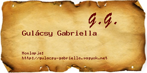Gulácsy Gabriella névjegykártya